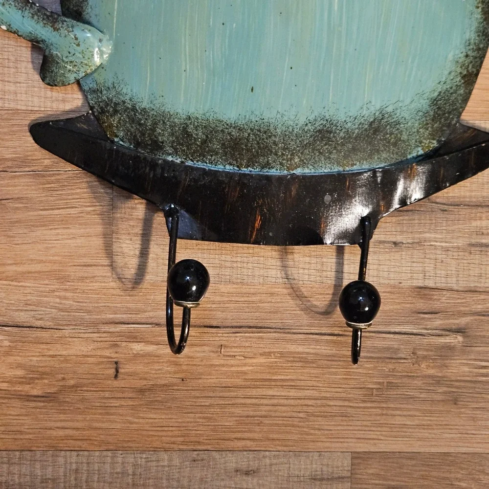 Coffee Cup Wall Decor w/ Hooks, Teal Green‎ Mug Kitchen Home Decoration
